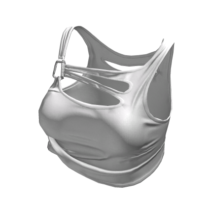 Y2K Buckle Cutout Tank White [JEYS]