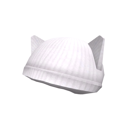 White Kitty Beanie Roblox item