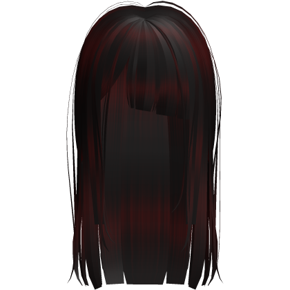 Black Red Long Messy Goth Short Bangs Horror Hair