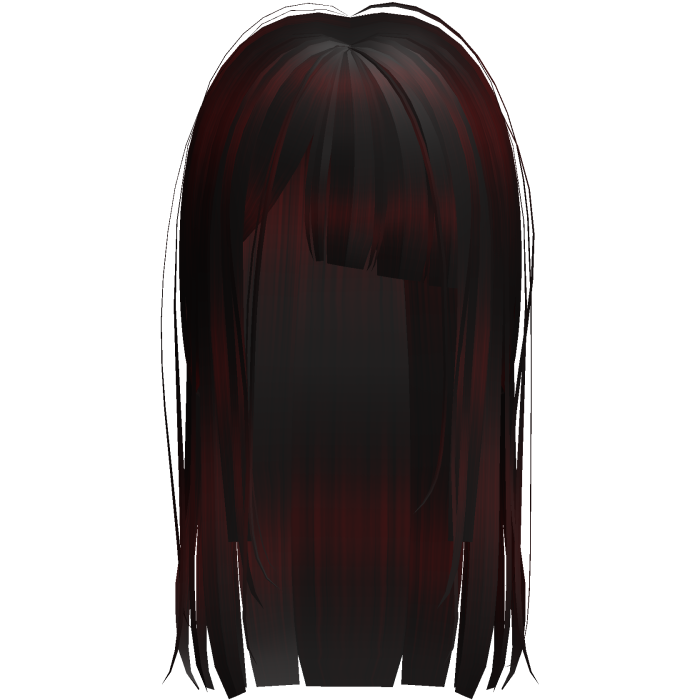 Black Red Long Messy Goth Short Bangs Horror Hair