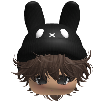 Moe Messy Boy Hair W/ Bunny Hat Brown