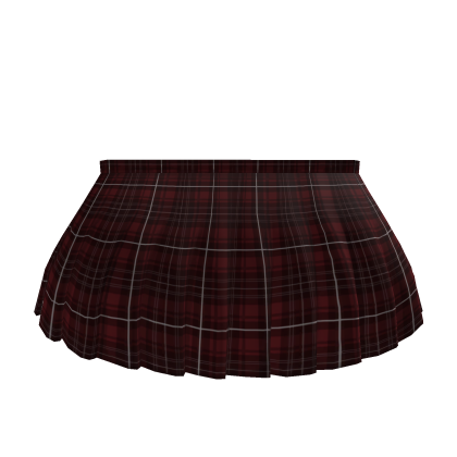 R6 1.0 Girl Red Plaid Pleated Skirt thumbnail