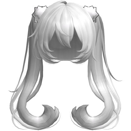 Cute Mischievous Baby Pom Pom Twintails White Hair Roblox item