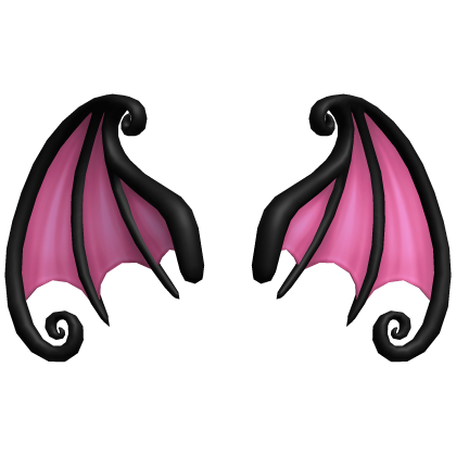 Pink Swirly Bat Wings