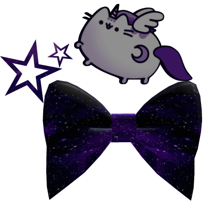 Pusheen Galaxy Japanese Sailor hairclip (purple) Roblox item