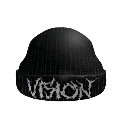Black Y2K Grunge Beanie | Vision