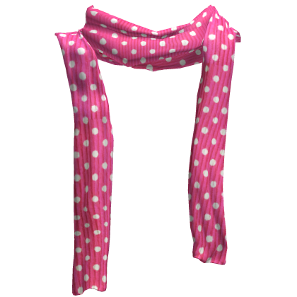♡ harajuku hot pink polka dot long scarf 1.0 