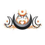 Lovely Moon Crown - Orange Black