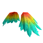Angelic Feathered Waist Hip Skirt Rainbow