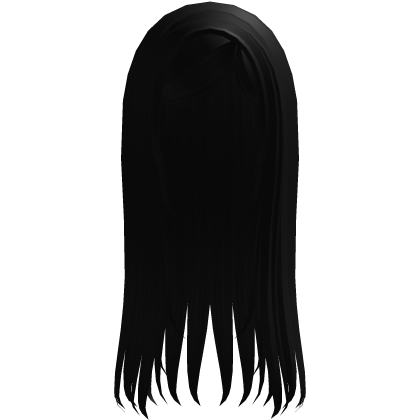 ♡ long straight goth moe hair (black)