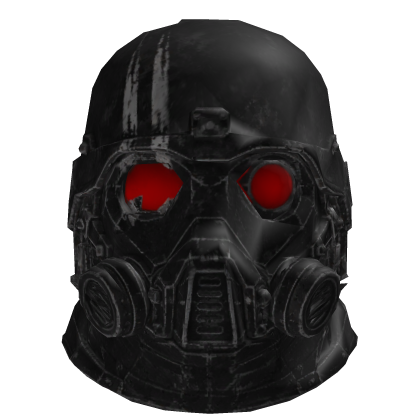 Black Broken Gas Mask Red Glowing Lenses Roblox item