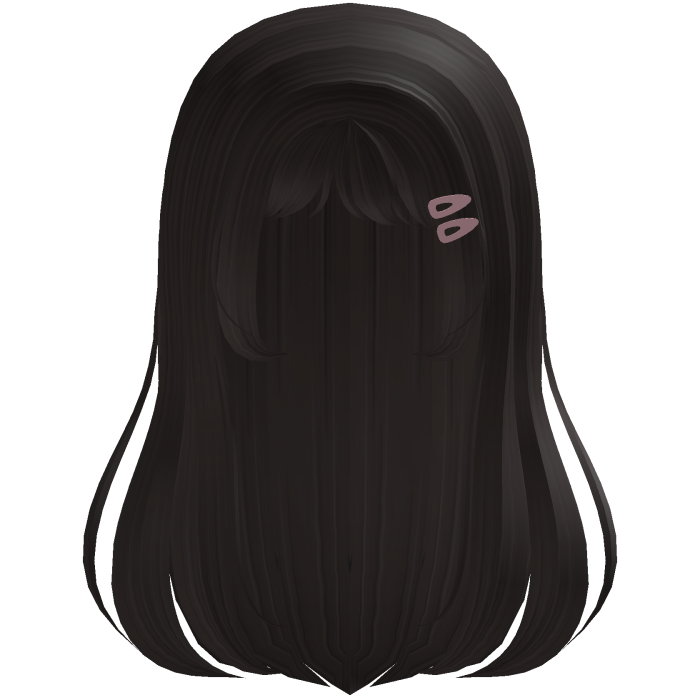 Cute Chocolate Brown Hair With Pink Clips 🎀