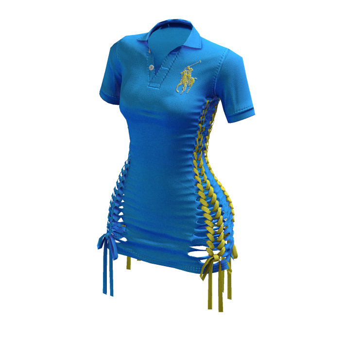Braided Cutout Polo Dress (California)