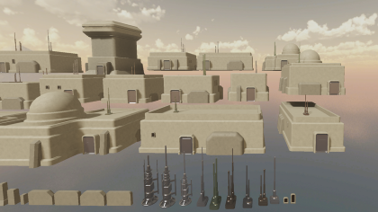 Roblox Modular Sci-Fi Fantasy Buildings Props Kit preview 1