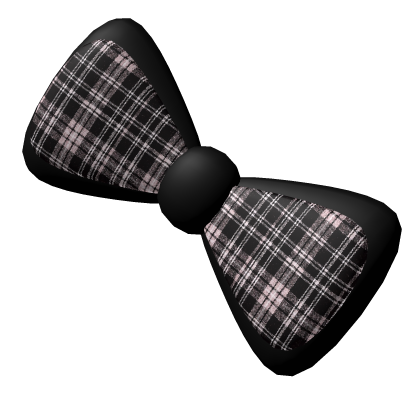 Black Pink Plaided Bow Roblox item