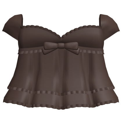♡ ꒰ Cute Brown Bow Dress