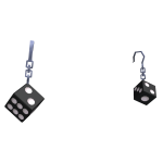 Dice earrings Black