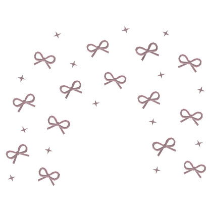 cutesy pink bow aura