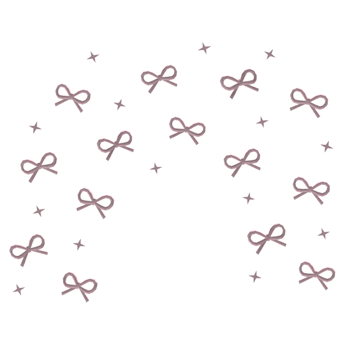 cutesy pink bow aura