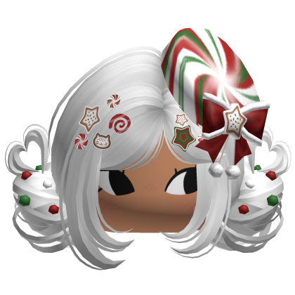 ♡ Christmas Candycane Buns (White)