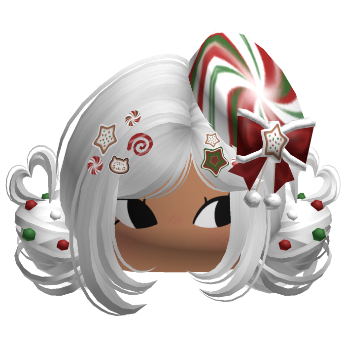 ♡ Christmas Candycane Buns (White)