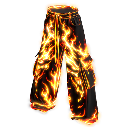 Baggy Pants - Skull Fire Emissive Glowing 💡