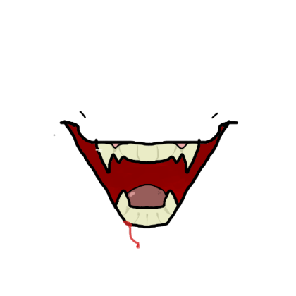 Laughing vampire/werewolf mouth (Regular) Roblox decal