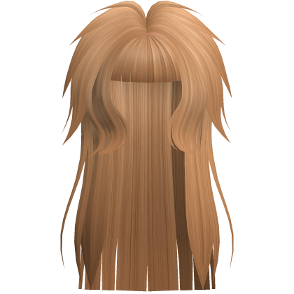 Long Emo Ginger Messy Shaggy Hime Hair