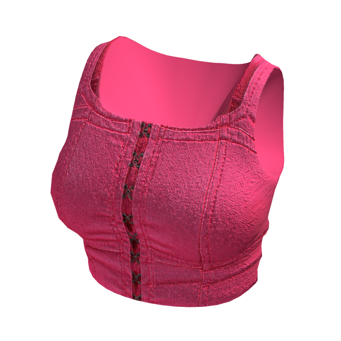 Hot Pink Y2K Corset Top