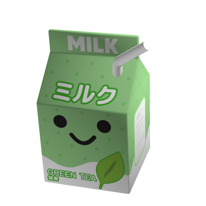 Cute Milk Carton - Green Tea (Hand) thumbnail
