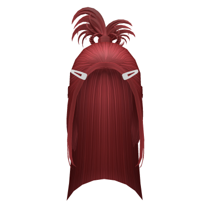 Cherry Red Y2K Spikey Hair w Berrets Roblox item