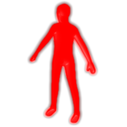 glowing red outline
