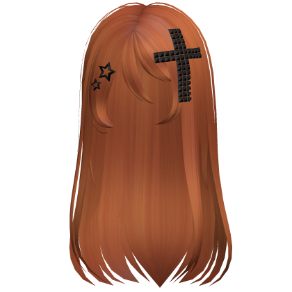 Emo Scene Long Hair w Cross Ginger