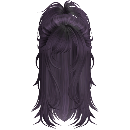 Wolfcut Spikey Half Up Purple