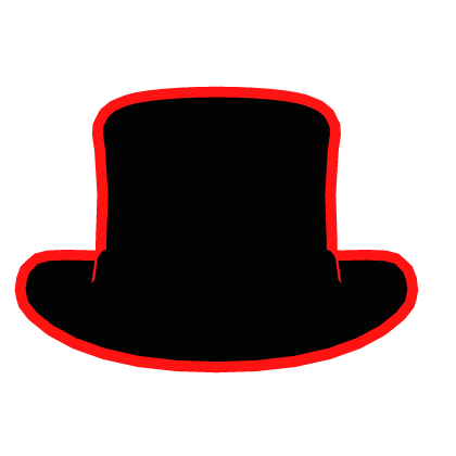 Cartoony Red Top Hat Roblox item
