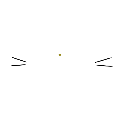 ♡꒰cute kitty long whiskers w/button nose: yellow 2 Roblox item