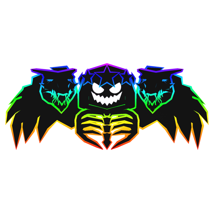 Cartoony Rainbow Hood Star Dragon Wings Combo