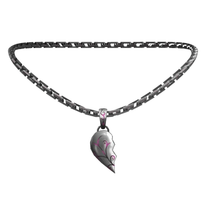 ♡ Broken Heart Emo Necklace [3.0] left side | Roblox Item
