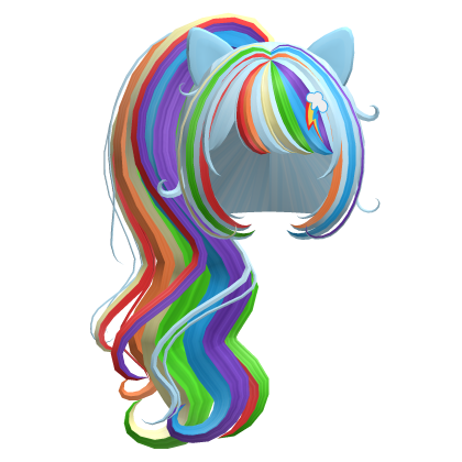 ♡꒱ mlp rainbow dash cute swirly ponytail Roblox item