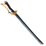 [Left Hip] Blue Magical Anime Girl Sword 