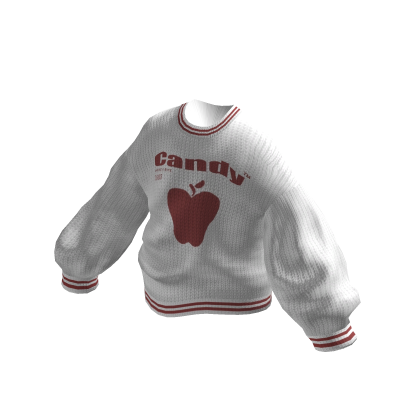 Y2K Oversized Knitted Candy Sweater White