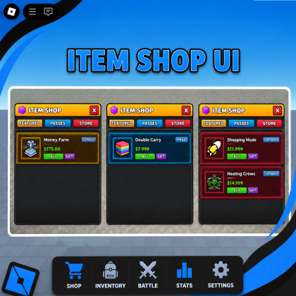Stud Themed Shop UI