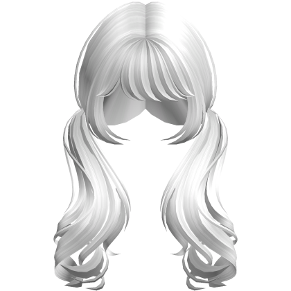 White Swirly Long Pigtails Roblox item