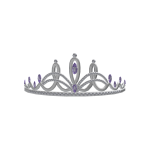 Beauty Purple Diamond Tiara