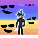 blue is dark