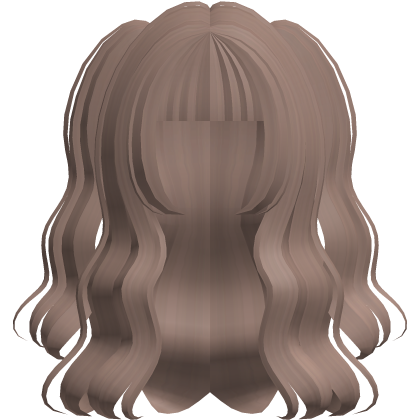 🐾 sweet long curly doll pigtail hair brown