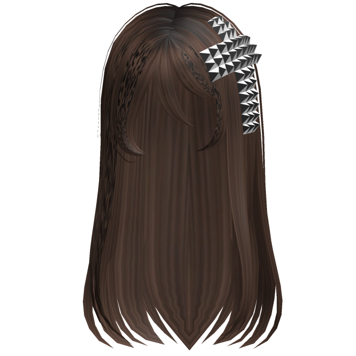 emo scene long hair w cross brown leopard