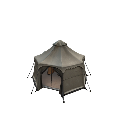 snowy camp tent
