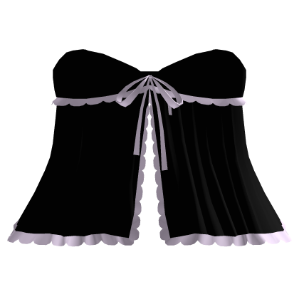 Cute Black Dress With Ruffles And a Bow 