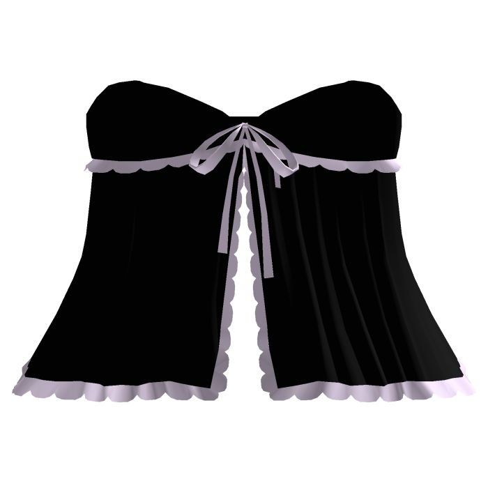 Cute Black Dress With Ruffles And a Bow 